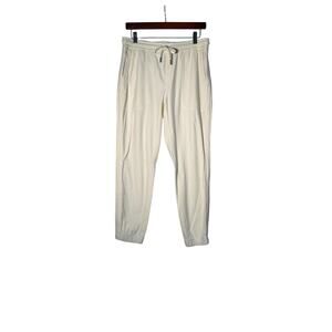 Athleta Farallon Joggers Pants M/8 Cream Womens Activewear Casual Athleisure